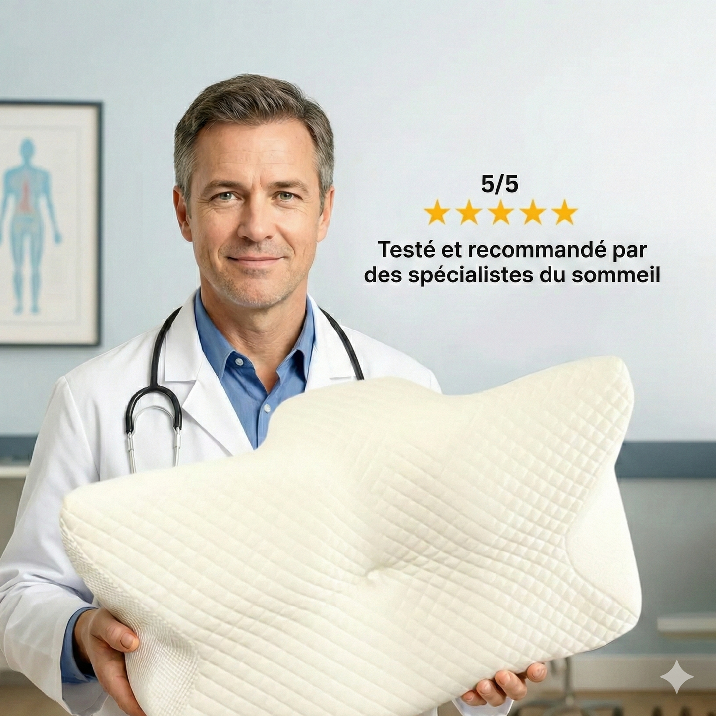 L'Oreiller ErgoNuit™ – Sommeil Orthopédique & Alignement Cervical
