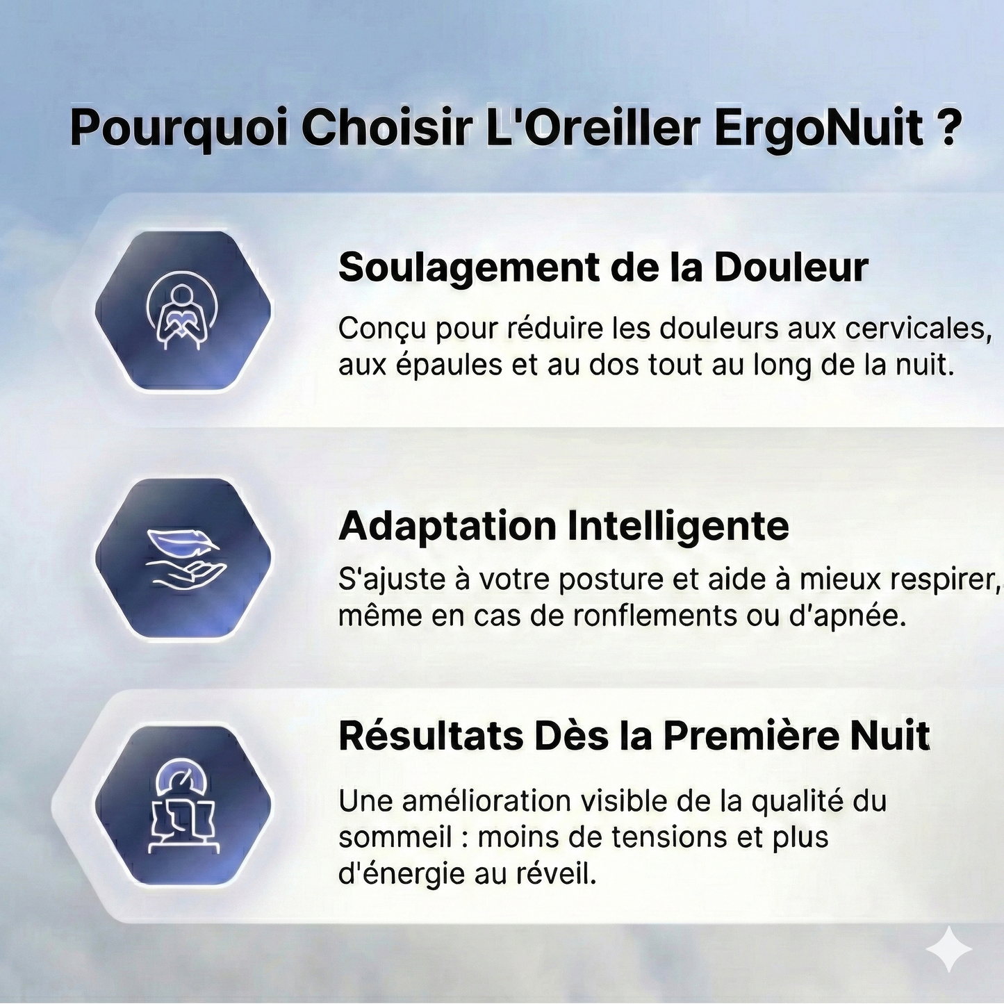 L'Oreiller ErgoNuit™ – Sommeil Orthopédique & Alignement Cervical