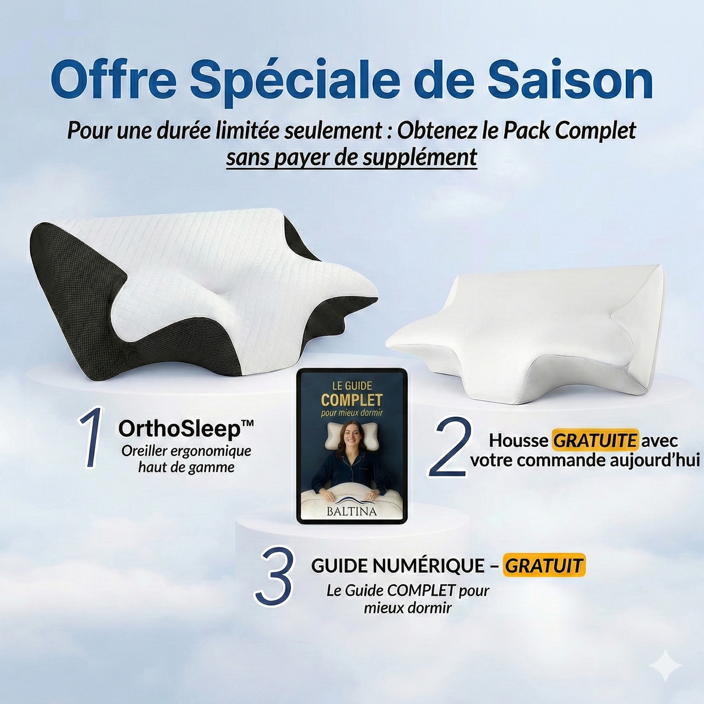 L'Oreiller ErgoNuit™ – Sommeil Orthopédique & Alignement Cervical